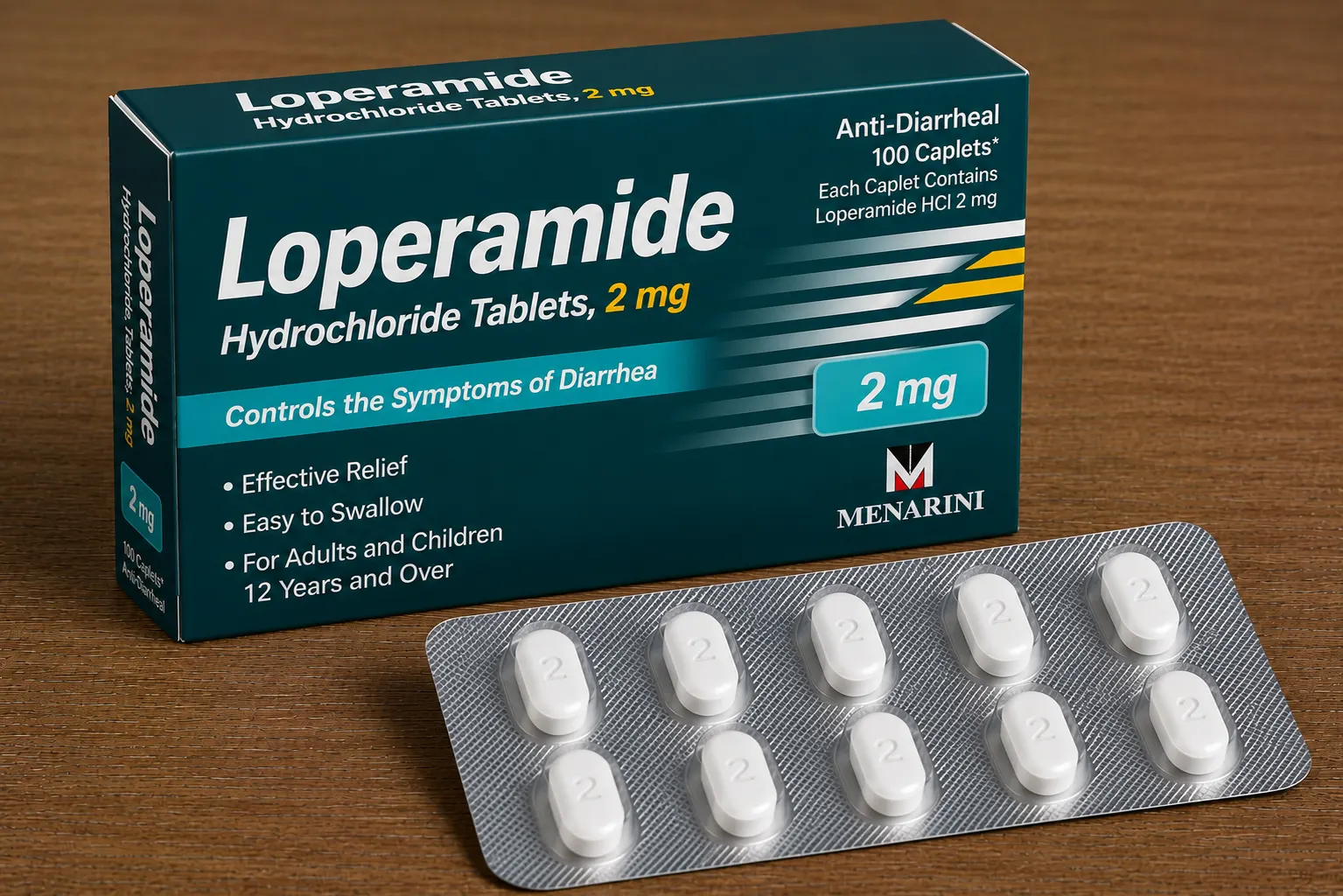 Loperamide 2mg anti-diarrheal caplets — fast-acting diarrhea control